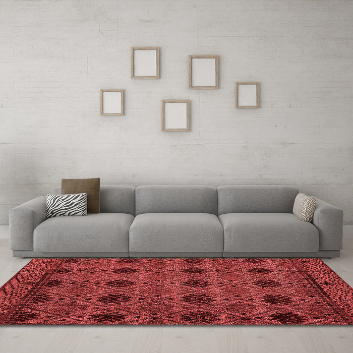 Modern Red Washable Rugs