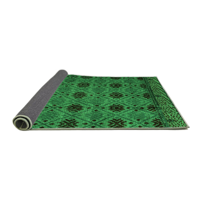 Sideview of Abstract Green Modern Rug, abs4366grn