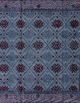 Abstract Slate Blue Grey Modern Rug, abs4366