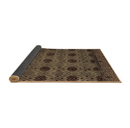 Sideview of Abstract Brown Modern Rug, abs4366brn