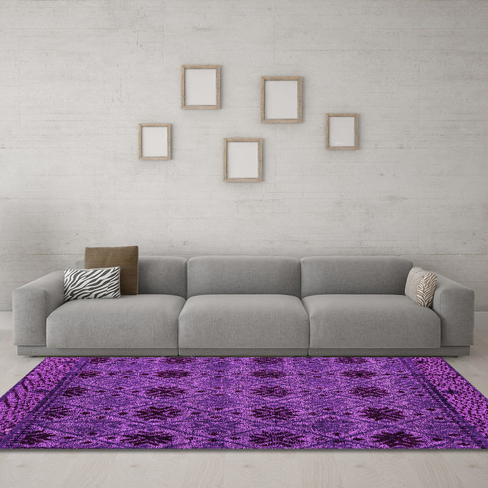 Machine Washable Abstract Pink Modern Rug in a Living Room, wshabs4366pnk