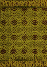 Abstract Yellow Modern Rug, abs4366yw