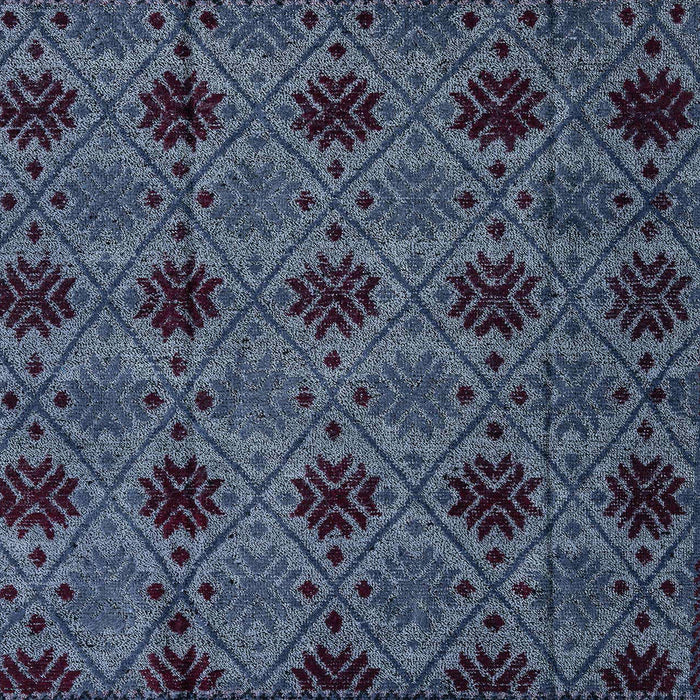 Machine Washable Abstract Slate Blue Grey Blue Rug, wshabs4366