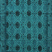 Square Machine Washable Abstract Turquoise Modern Area Rugs, wshabs4366turq