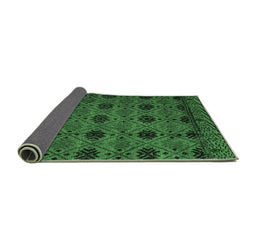 Sideview of Abstract Emerald Green Modern Rug, abs4366emgrn
