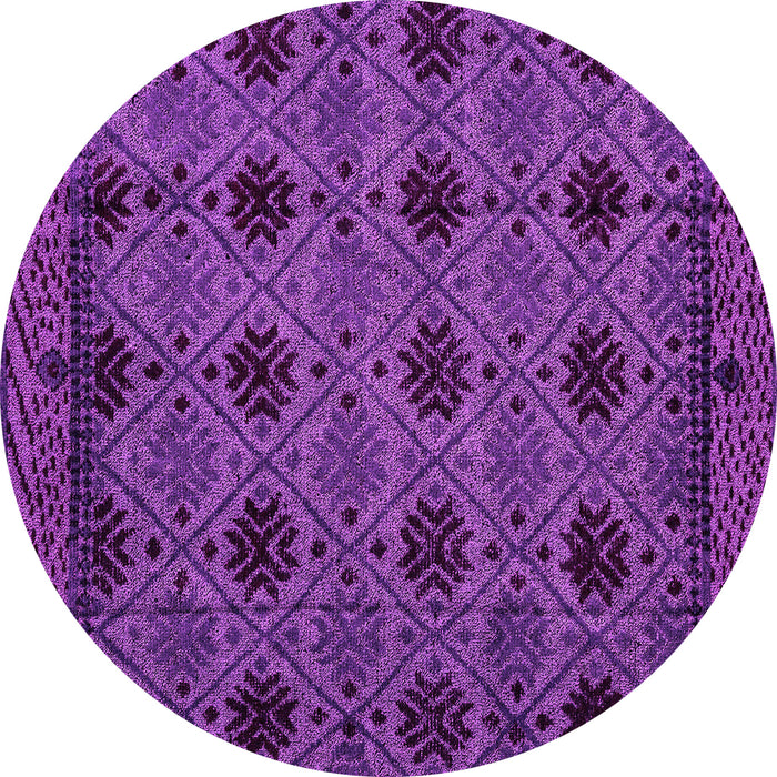 Round Machine Washable Abstract Pink Modern Rug, wshabs4366pnk