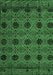 Machine Washable Abstract Emerald Green Modern Area Rugs, wshabs4366emgrn