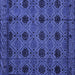 Square Abstract Blue Modern Rug, abs4366blu