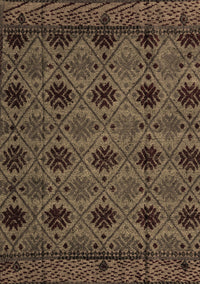 Abstract Brown Modern Rug, abs4366brn