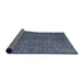 Sideview of Abstract Slate Blue Grey Modern Rug, abs4367