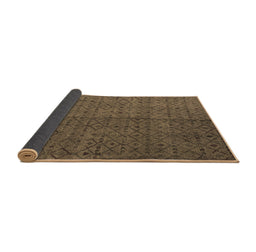 Sideview of Abstract Brown Modern Rug, abs4367brn