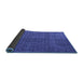 Sideview of Abstract Blue Modern Rug, abs4367blu