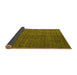 Sideview of Abstract Yellow Modern Rug, abs4367yw