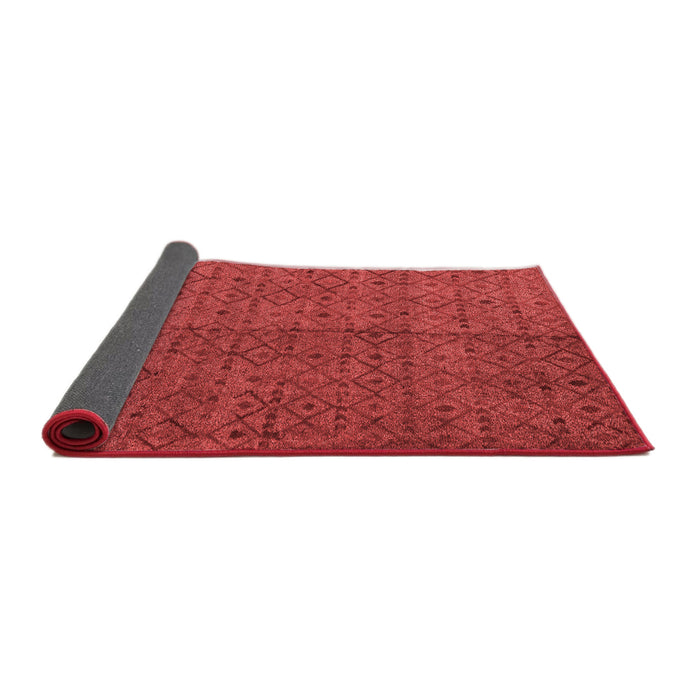Abstract Red Modern Area Rugs