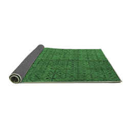 Sideview of Abstract Emerald Green Modern Rug, abs4367emgrn