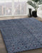 Machine Washable Abstract Slate Blue Grey Blue Rug in a Family Room, wshabs4367