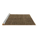 Sideview of Machine Washable Abstract Brown Modern Rug, wshabs4367brn