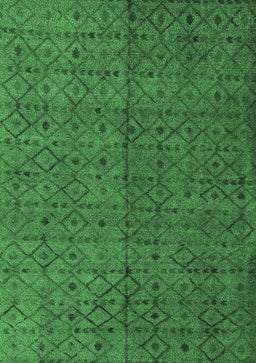 Abstract Emerald Green Modern Rug, abs4367emgrn