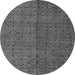 Round Abstract Gray Modern Rug, abs4367gry