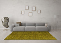 Machine Washable Abstract Yellow Modern Rug, wshabs4367yw