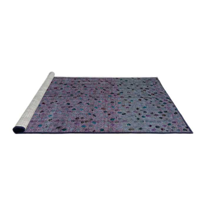 Sideview of Machine Washable Abstract Plum Purple Rug, wshabs4368