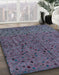 Machine Washable Abstract Plum Purple Rug in a Family Room, wshabs4368