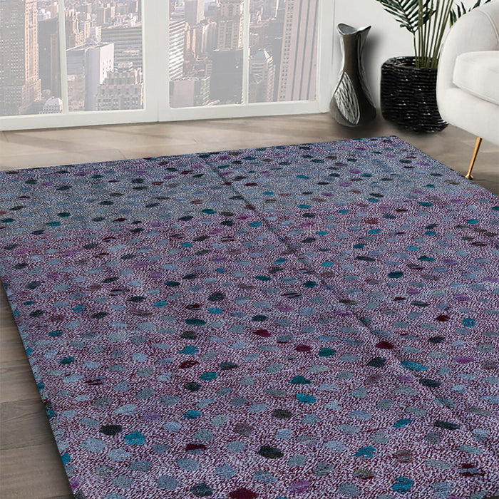 Machine Washable Abstract Plum Purple Rug in a Family Room, wshabs4368