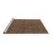 Sideview of Machine Washable Abstract Brown Modern Rug, wshabs4368brn