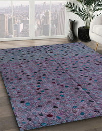 Abstract Plum Purple Modern Rug, abs4368