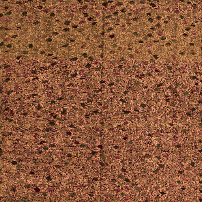 Square Machine Washable Abstract Orange Modern Area Rugs, wshabs4368org