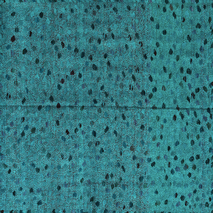 Square Machine Washable Abstract Turquoise Modern Area Rugs, wshabs4368turq