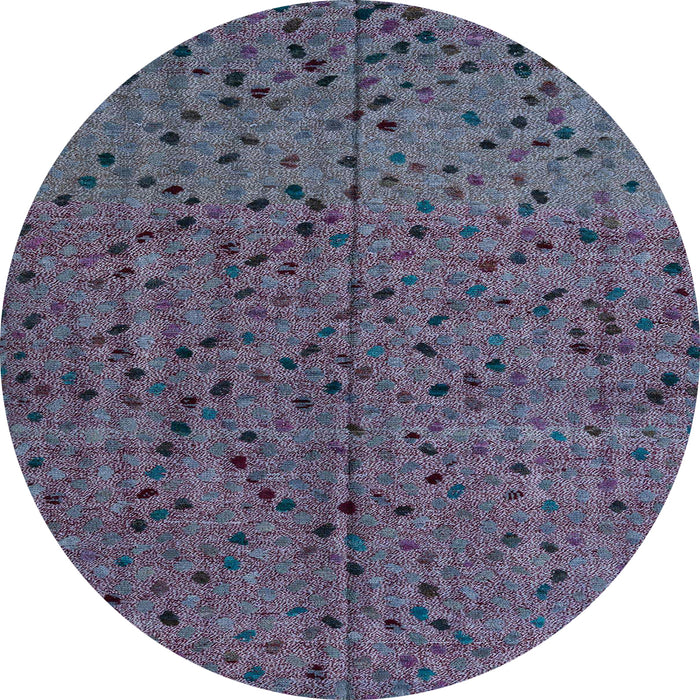 Round Machine Washable Abstract Plum Purple Rug, wshabs4368