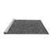 Sideview of Machine Washable Abstract Gray Modern Rug, wshabs4368gry