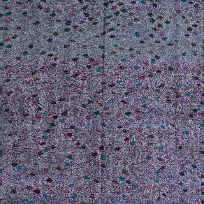 Square Machine Washable Abstract Plum Purple Rug, wshabs4368