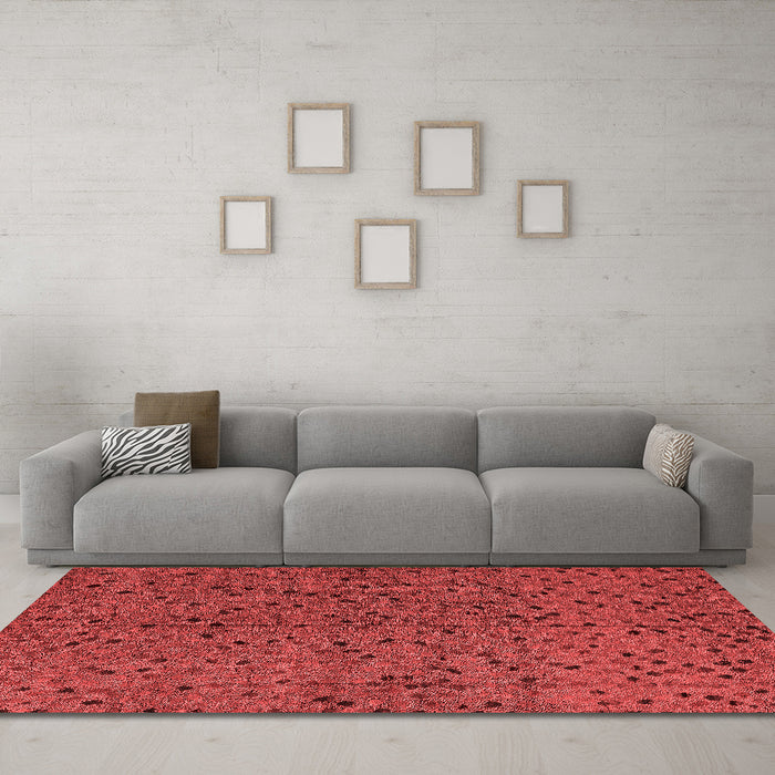 Modern Red Washable Rugs