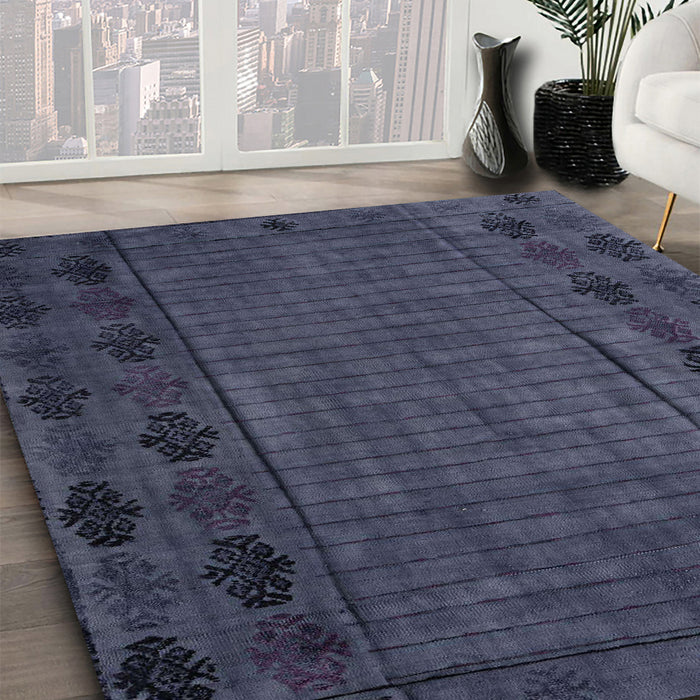 Machine Washable Abstract Grape Purple Rug in a Family Room, wshabs4369
