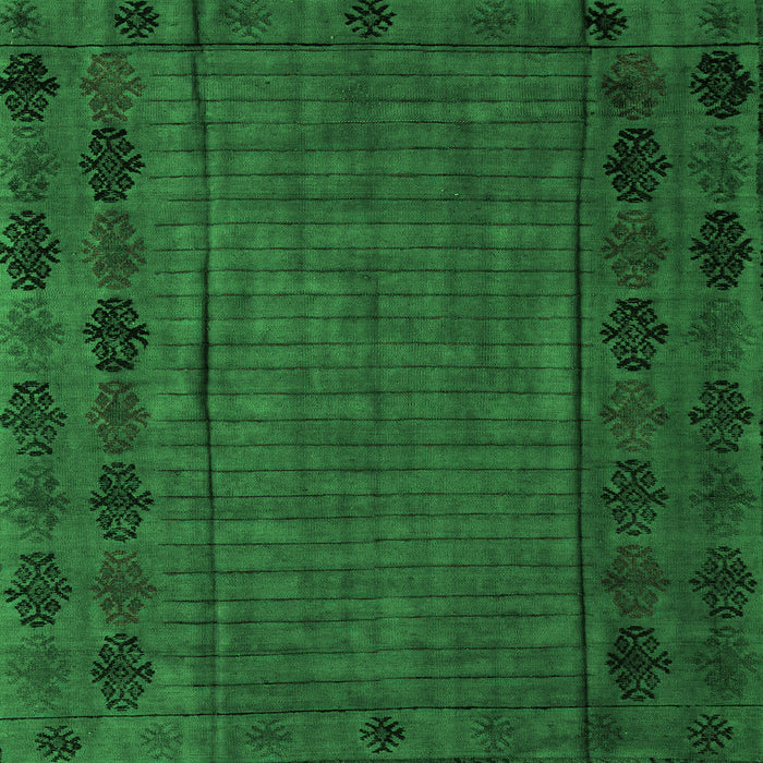 Square Machine Washable Abstract Green Modern Area Rugs, wshabs4369grn
