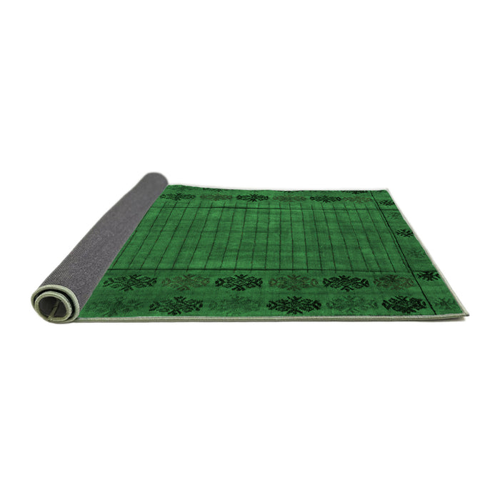 Sideview of Abstract Green Modern Rug, abs4369grn