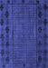 Machine Washable Abstract Blue Modern Rug, wshabs4369blu