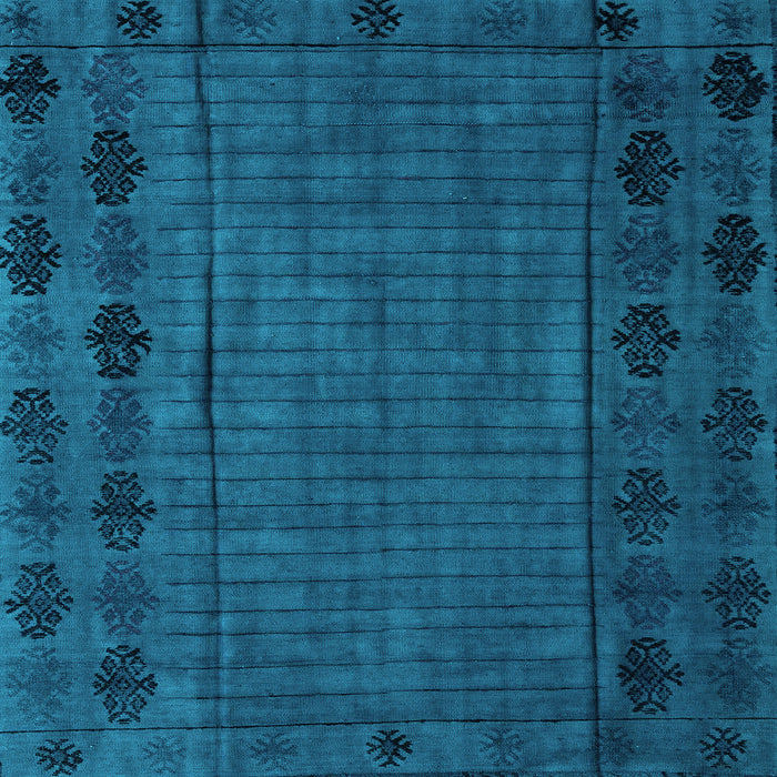 Square Abstract Light Blue Modern Rug, abs4369lblu