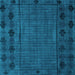 Square Abstract Light Blue Modern Rug, abs4369lblu