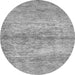 Round Abstract Gray Modern Rug, abs436gry