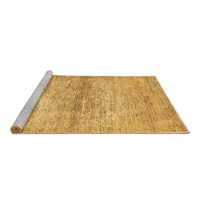 Sideview of Machine Washable Abstract Brown Modern Rug, wshabs436brn