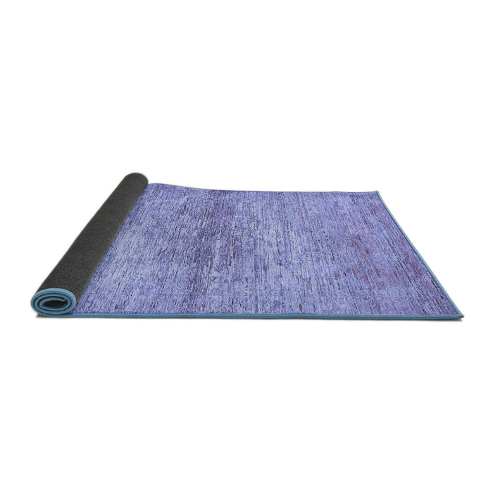 Sideview of Abstract Blue Modern Rug, abs436blu