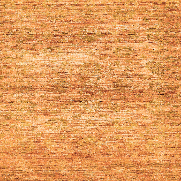 Square Machine Washable Abstract Orange Modern Area Rugs, wshabs436org