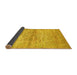 Sideview of Abstract Yellow Modern Rug, abs436yw