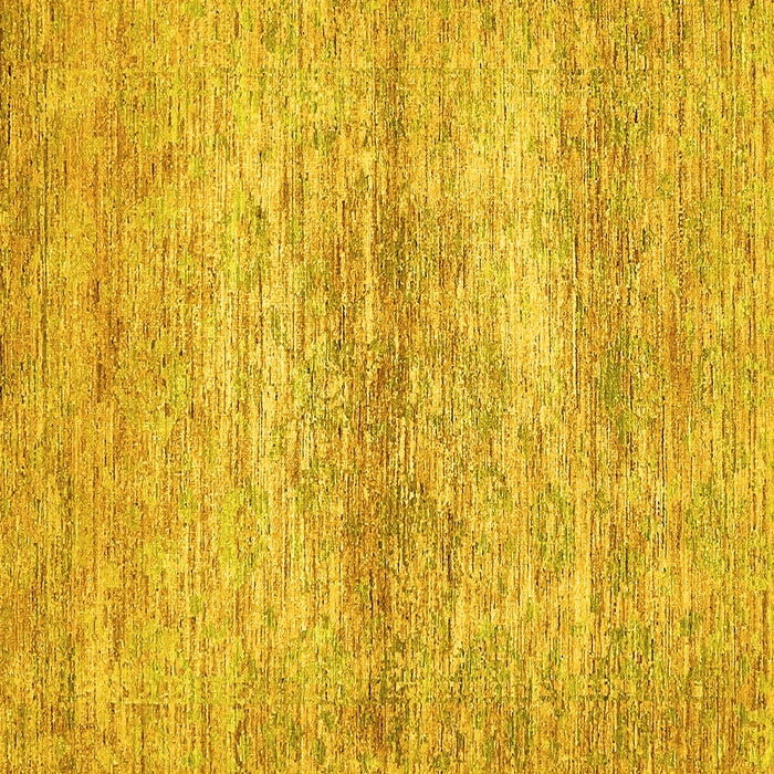 Square Machine Washable Abstract Yellow Modern Rug, wshabs436yw