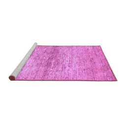 Sideview of Machine Washable Abstract Purple Modern Area Rugs, wshabs436pur