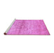 Sideview of Machine Washable Abstract Purple Modern Area Rugs, wshabs436pur