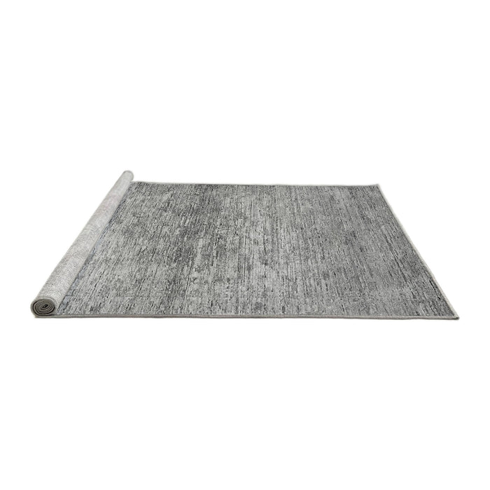 Sideview of Machine Washable Abstract Gray Modern Rug, wshabs436gry